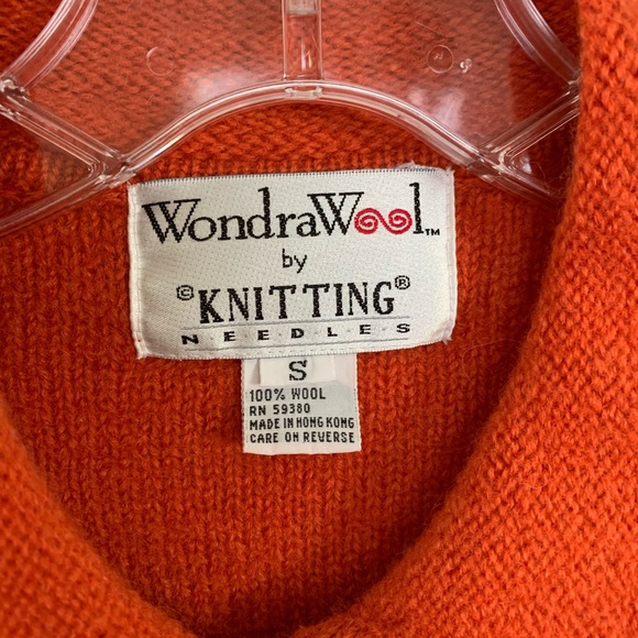 EUC - 100% WOOL DOUBLE BREASTED SWEATER JACKET - Picture 5 of 5